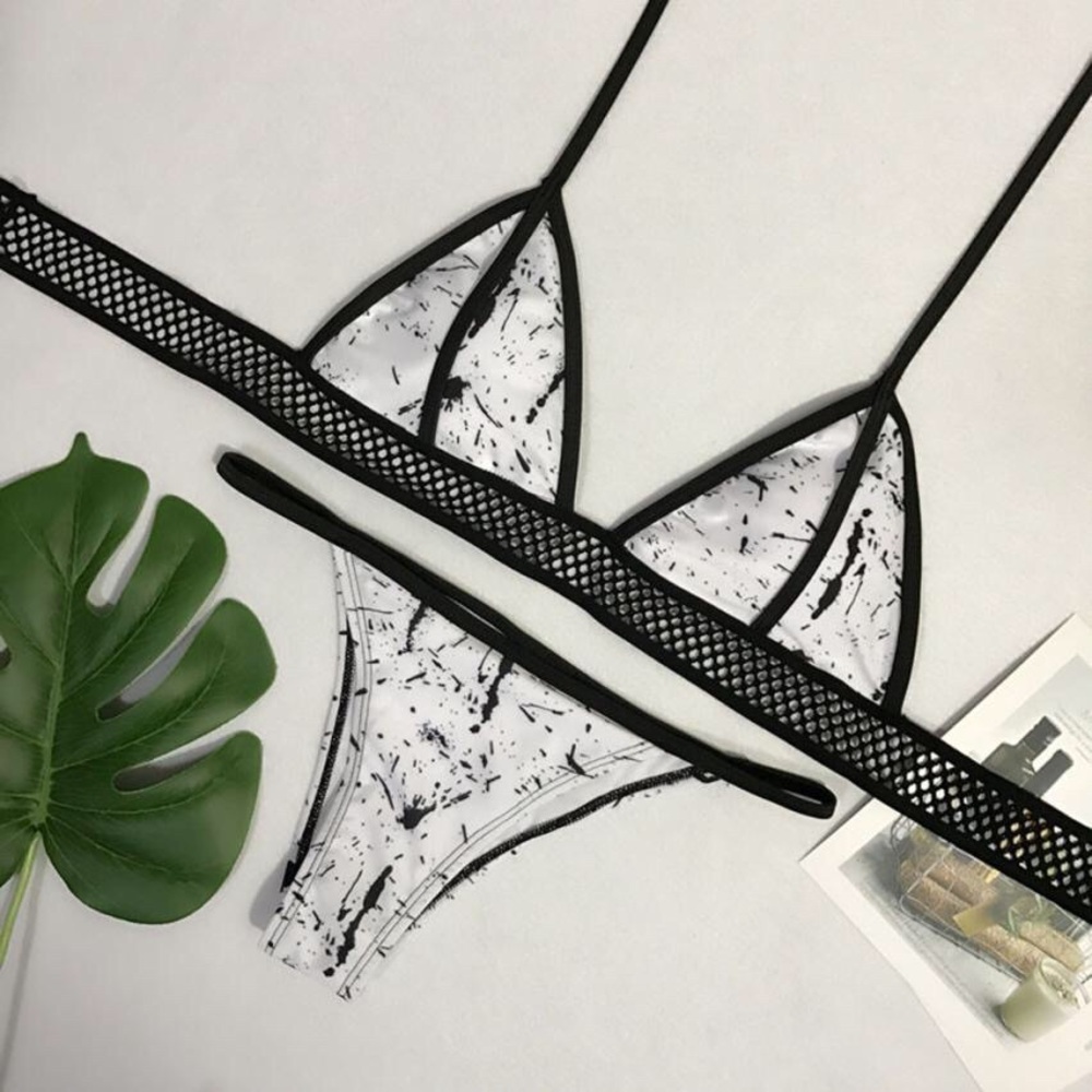 Beautiful Women Bikini Lace Sexy Black Swimwear